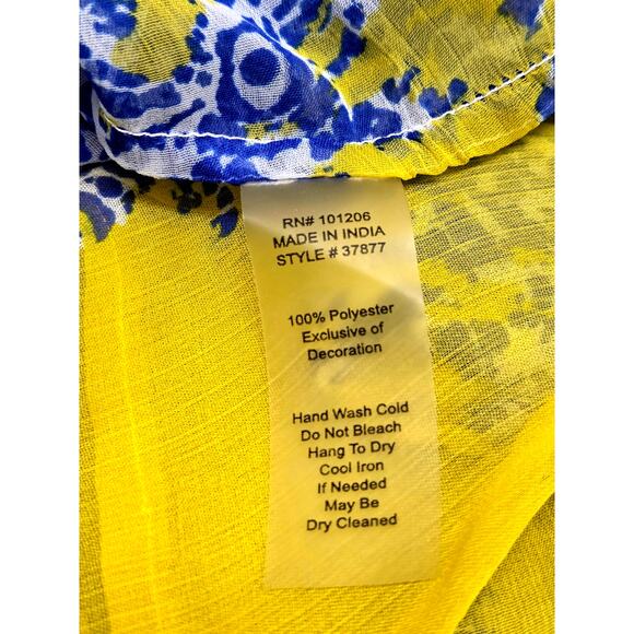 Soft Surroundings Sheer Beaded Blouse PL โ Italian Riviera Vibes, Swim Cover-Up - Picture 7 of 7